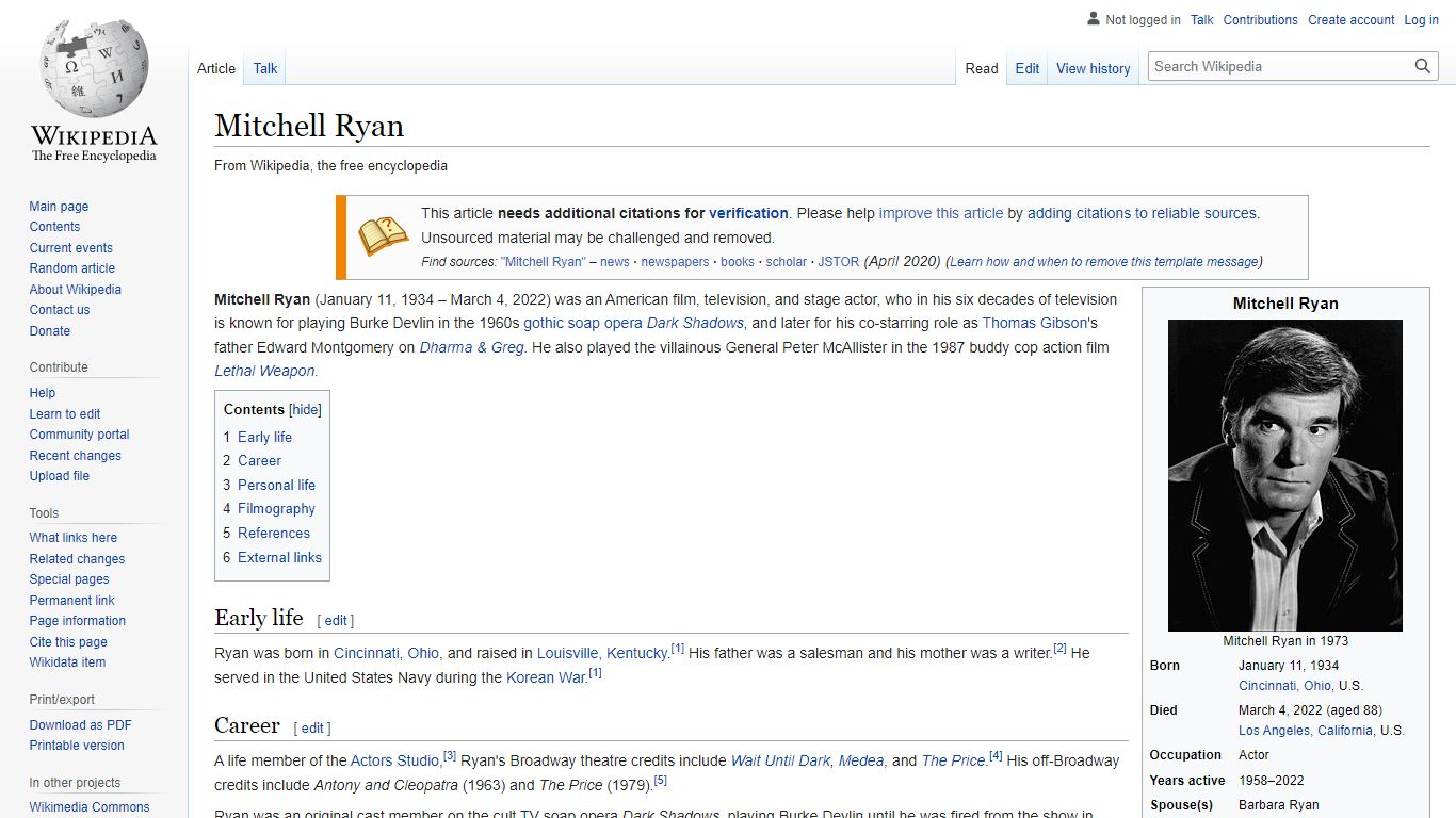 Mitchell Ryan - Wikipedia