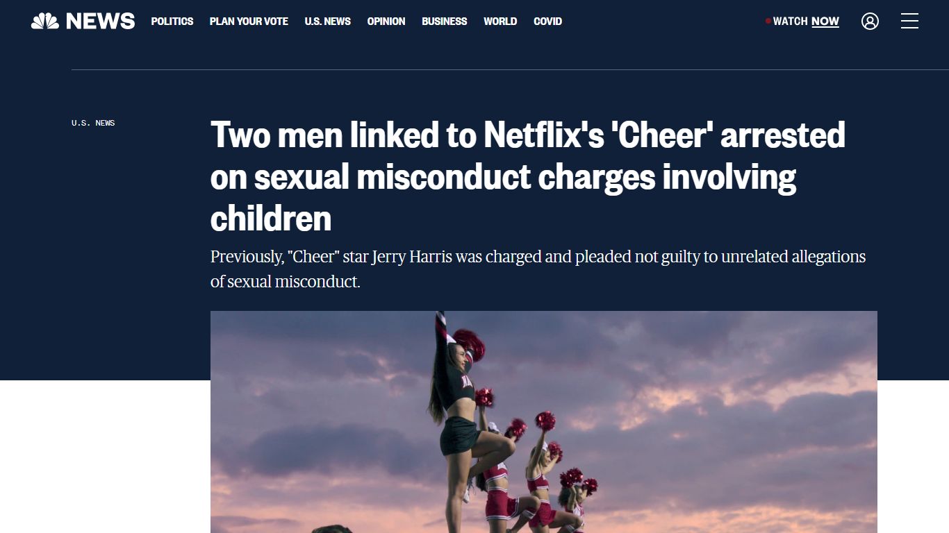 Two men linked to Netflix's 'Cheer' arrested on sexual misconduct ...